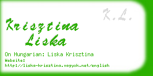 krisztina liska business card